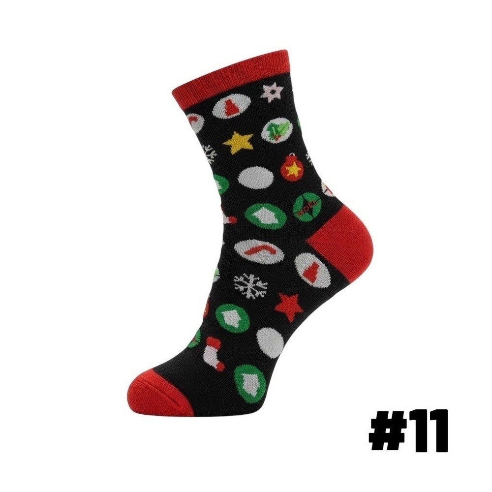 Novelty Christmas Knit Socks 5.5-8.5 US Holiday Ornaments Unisex Soft Cozy NEW